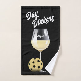 Day Dinkers Pickleball Teamname Weißer Wein Handtuch