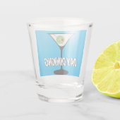 Day Dinking Martini Glas mit Pickleball Olive (Rückseite)