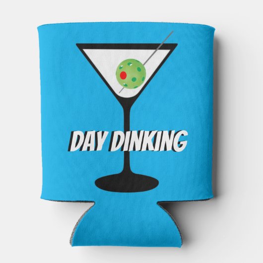 Day Dinking Martini Glas mit Pickleball Olive Dosenkühler (Rückseite)