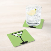 Day Dinking - Pickleball Martini Olivenweg Pickleb Rechteckiger Pappuntersetzer (Vor Ort)