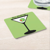 Day Dinking - Pickleball Martini Olivenweg Pickleb Rechteckiger Pappuntersetzer (angewinkelt)