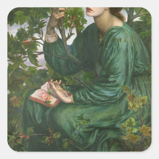Day Dream, 1880 Quadratischer Aufkleber (Vorderseite)