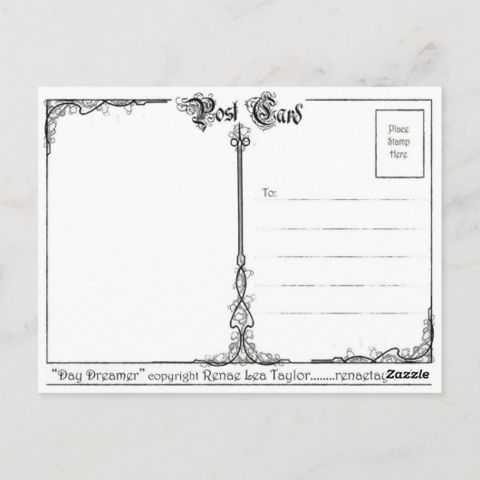 Day Dreamer Postkarte (Rückseite)