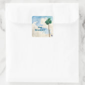 Day Dreamin Quadratischer Aufkleber (Tasche)