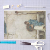 Day Dreams by John William Waterhouse - circa 1879 Seidenpapier (Handwerk)