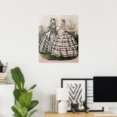 Day Dress for 1858, engraved by Barreau Poster (Heimbüro)