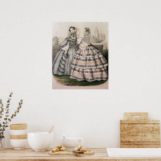 Day Dress for 1858, engraved by Barreau Poster (Küche)