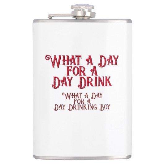 Day Drink - Für Ihn! von Jeff Willis Art Flachmann (Vorderseite)