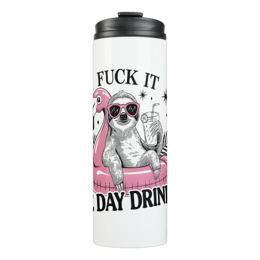 Day drinkin Sloth Thermosbecher (Vorderseite)
