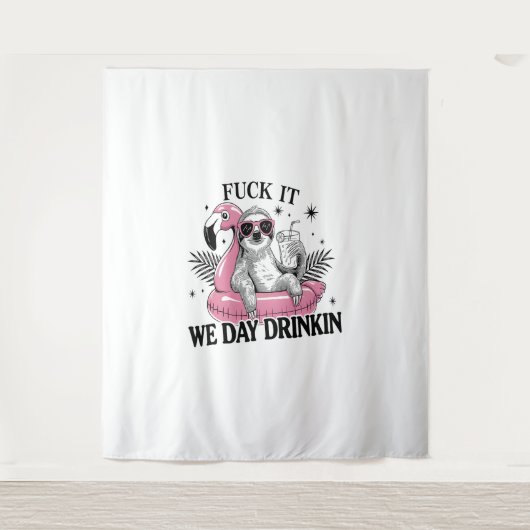 Day drinkin Sloth Wandteppich (Vorderseite)