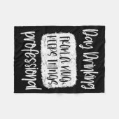 Day Drinking From A Mug, Sarcastic Funny Quotes Fleecedecke (Vorderseite (Horizontal))