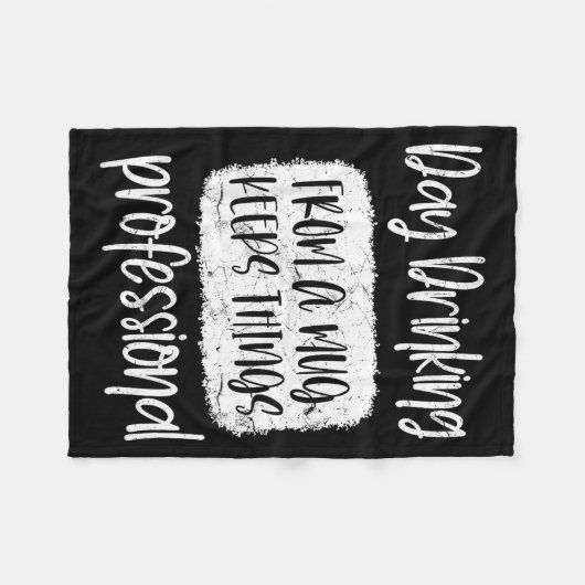 Day Drinking From A Mug, Sarcastic Funny Quotes  Fleecedecke (Vorderseite (Horizontal))