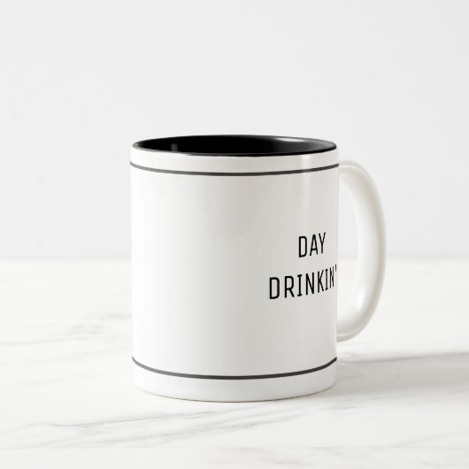 Day Drinks'Funny Niedlich Zweifarbige Tasse (VorderseiteRechts)