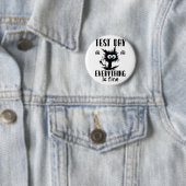 Day Funny Stressed Cat Black Teacher Student Testi Button (Beispiel)
