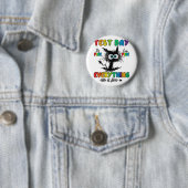 Day Funny Stressed Cat Teacher Student Kids Testie Button (Beispiel)