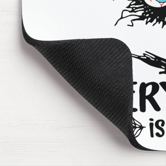 Day Funny Stressed Cat Teacher Student Kids Testie Mousepad (Ecke)