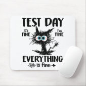 Day Funny Stressed Cat Teacher Student Kids Testie Mousepad (Mit Mouse)