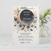 Day Henna Islam Nikah Arabic Walima Muslim Wedding Einladung (Stehend Vorderseite)