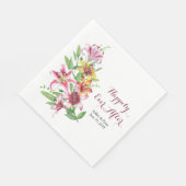 Day Lily Tiger Lily Personalisiert Wedding Serviette (Ecke)