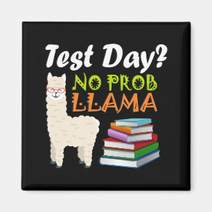 Day Llama Lehrer Examen Lehren Student Shirt Magnet