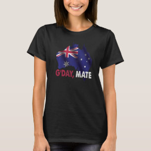 Day Mate Good Australian Land Map Flag Australien T-Shirt