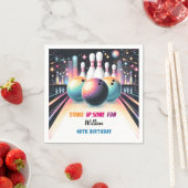 Day Neon Boy Kids Team Event Bowling 21. Geburtsta Serviette (Beispiel)