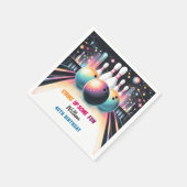 Day Neon Boy Kids Team Event Bowling 21. Geburtsta Serviette (Ecke)