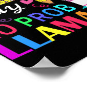 Day No Prob Llama Funny Teacher Testing 2 Poster (Ecke)