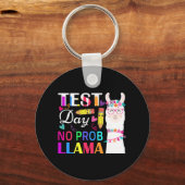 Day No Prob Llama Funny Teacher Testing 2 Schlüsselanhänger (Vorderseite)