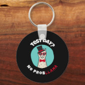 Day No Probllama Funny Testing Llama Design Schlüsselanhänger (Vorderseite)