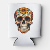 Day Of Dead Sugar Skull Floral Skeleton Head Bone Dosenkühler (Vorderseite)