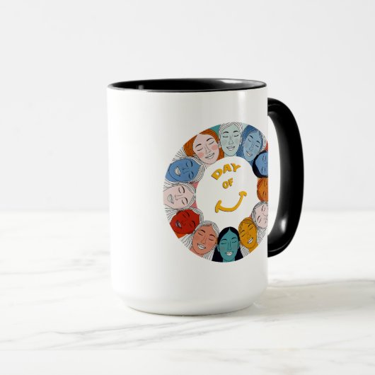 Day of Happiness Tasse (VorderseiteRechts)