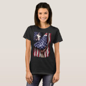 Day Of Independence US Flag Bernedoodle T-Shirt (Vorne ganz)