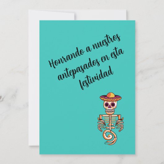 Day of the Dead Dankeskarte (Rückseite)