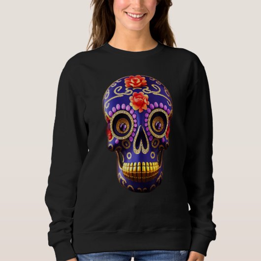 Day Of The Dead Dia De Los Muertos calavera sugar  Sweatshirt (Vorderseite)