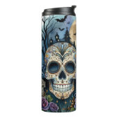 Day of the Dead Halloween Thermal Tumbler Thermosbecher (Nach links gedreht)