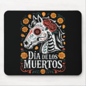 Day Of The Dead Horse Halloween Sugar Skull Costum Mousepad (Vorne)