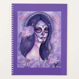 Day of the dead purple roses and butterflies Renee Planer