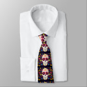 Day of The Dead Sugar Skull Men’s Tie Krawatte (Gebunden)