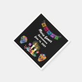 Day of The Dead Sugar Skull Skeletons Serviette (Ecke)