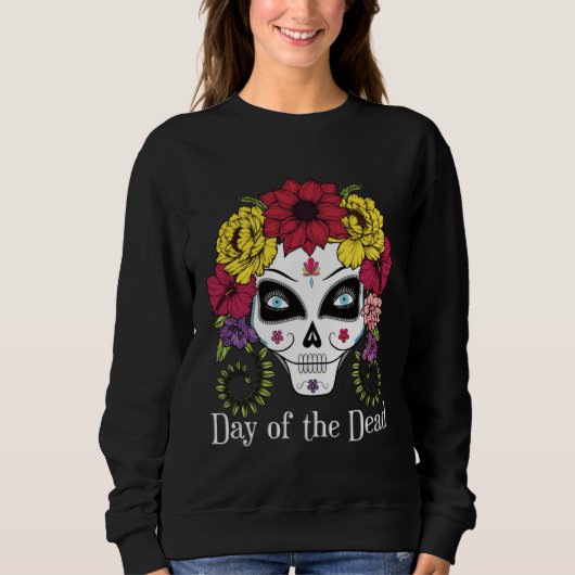 Day of the Dead Sugar Skull Sweatshirt (Vorderseite)