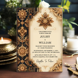 Day Palace Hindi Henna Mehndi Indian Style Wedding Einladung