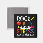 Day Rock Test Teacher Test Day Teacher Magnet (Vorderseite/Rückseite)