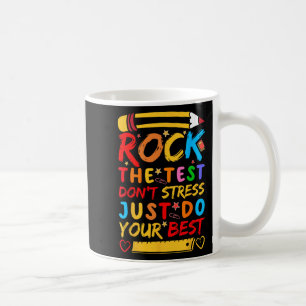 Day Rock the Test Funny Teacher Student Testing Ex Kaffeetasse