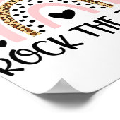 Day Rock The Test Teacher Funny Rainbow Testing Da Poster (Ecke)