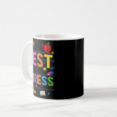 Day Rock The Test Teacher Funny Testing Day Studen Kaffeetasse (Vorderseite Links)