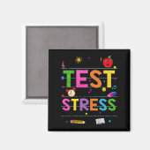 Day Rock The Test Teacher Funny Testing Day Studen Magnet (Vorderseite/Rückseite)