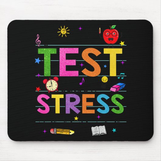 Day Rock The Test Teacher Funny Testing Day Studen Mousepad (Vorne)