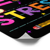 Day Rock The Test Teacher Funny Testing Day Studen Poster (Ecke)