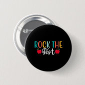Day Rock the Test Teacher Testing Day 1 Button (Vorne & Hinten)